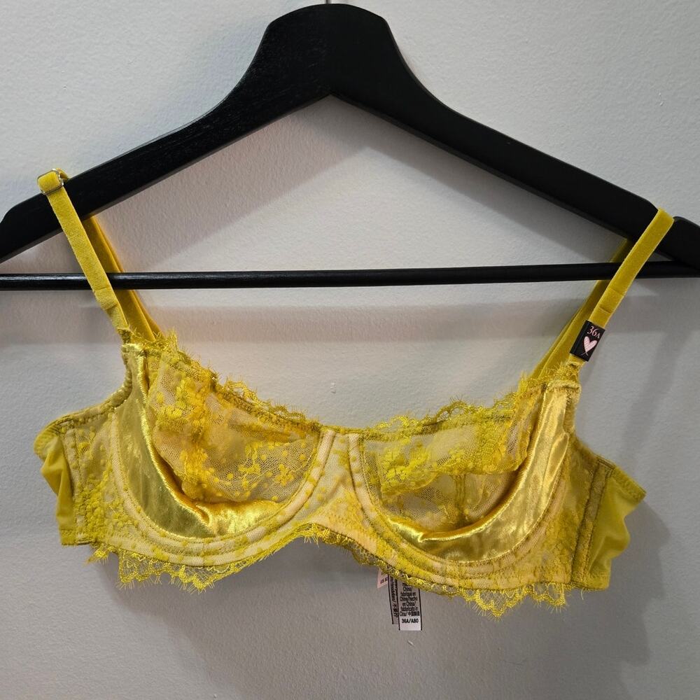 Victoria's Secret Dream Angels Wicked Golden Yellow Balconette Bra NWT sz 36A